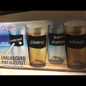 Chalkboard Pint Glass Set